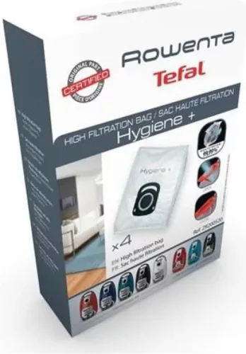 4 db Rowenta / Tefal Hygiene+ porzsák (ZR200520)