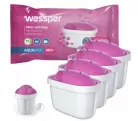 4 db Wessper AQUAMAX MG+ Szűrőpatron (Brita Maxtra+ kompatibilis)