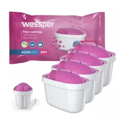   4 db Wessper AQUAMAX MG+ Szűrőpatron (Brita Maxtra+ kompatibilis)