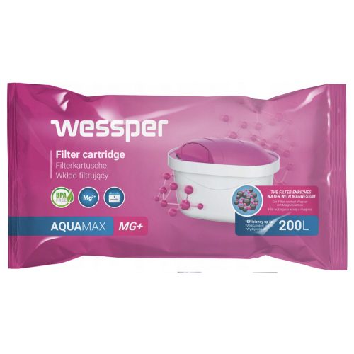 4 db Wessper AQUAMAX MG+ SZŰRŐPATRON (AQUAPHOR, WESSPER, BRITA MAXTRA PLUS + kompatibilis)