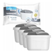   4 db Wessper AquaMax Protect vízszűrő patron (AQUAPHOR, WESSPER, BRITA MAXTRA PLUS + kompatibilis)