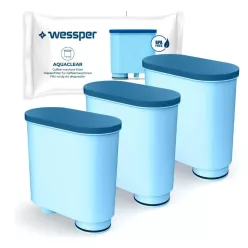   Wessper AquaClear Vízszűrő patron Philips / Saeco kávéfőzőhöz - 3 db - AquaClean típus (CA6903/10, CA6903/00 kompatibilis)