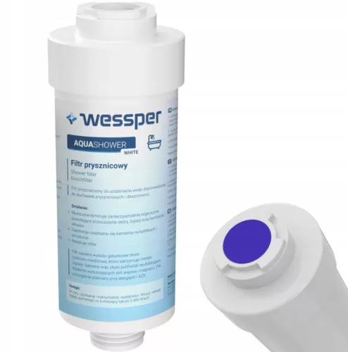 Wessper AquaShower Zuhanyvíz Szűrő - Univerzális - 1/2" Csatlakozás (wes080)