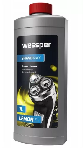 Wessper ShaveMax Borotva Tisztító Folyadék Braun Készülékekhez - 1000 ml - Citrom Illattal (Braun CCR kompatibilis)