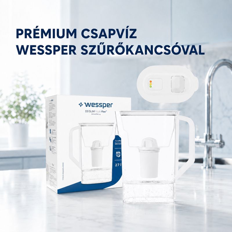 Műanyag flakonok helyett prémium csapvíz: Válts te is Wessper szűrőkancsóra!