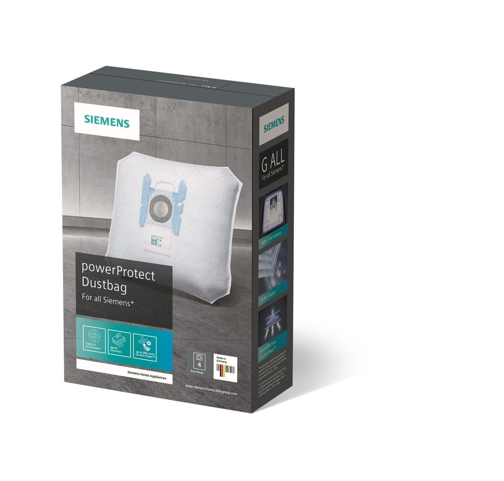 PowerProtect G típusú porzsák négydarabos csomag Siemens porszívóhoz