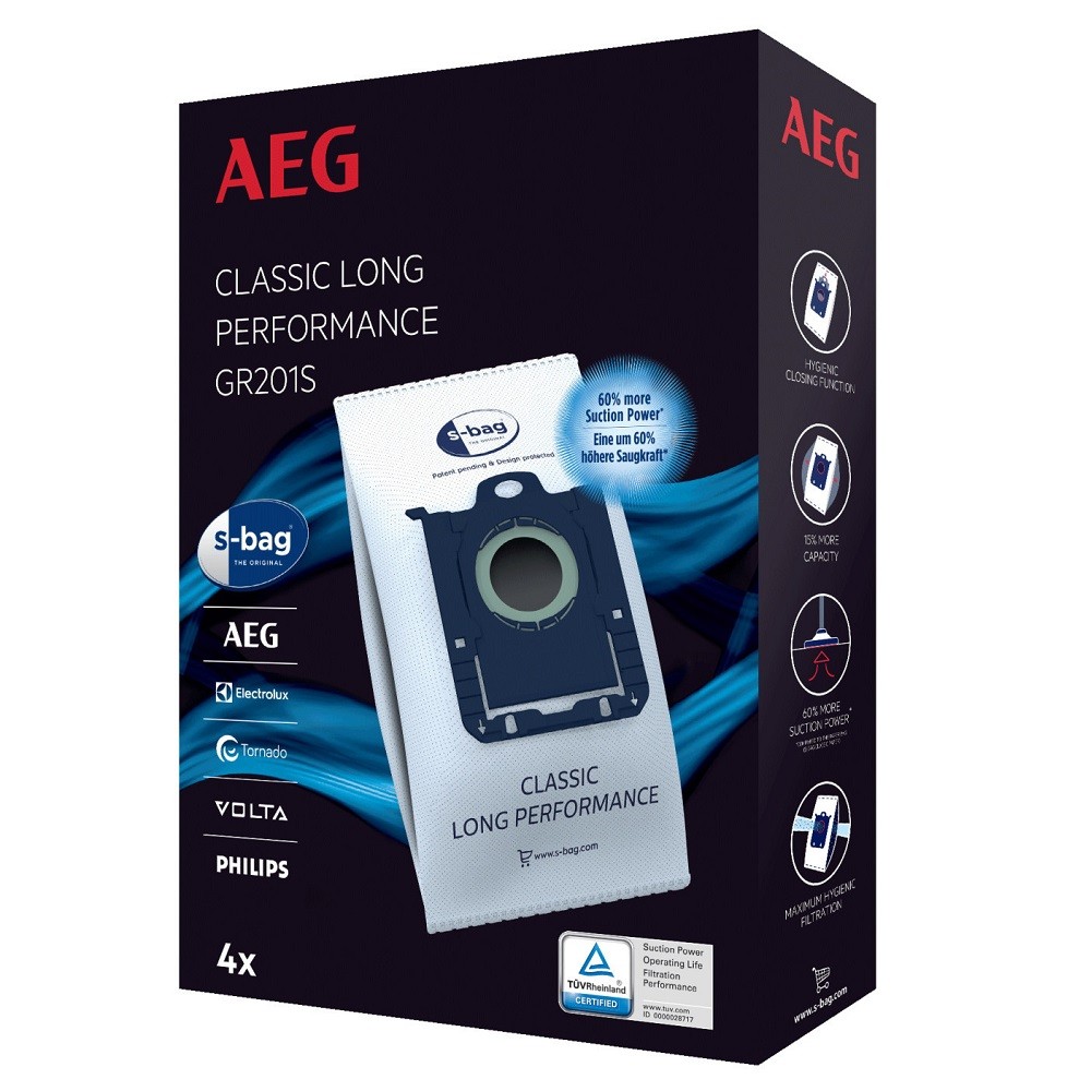 AEG s-bag Classic Long Performance porzsák GR201S, négydarabos csomag