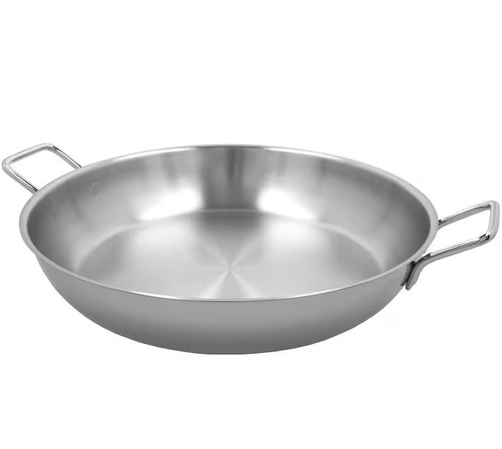 Demeyere paella serpenyő, 46 cm átmérő, rozsdamentes acél