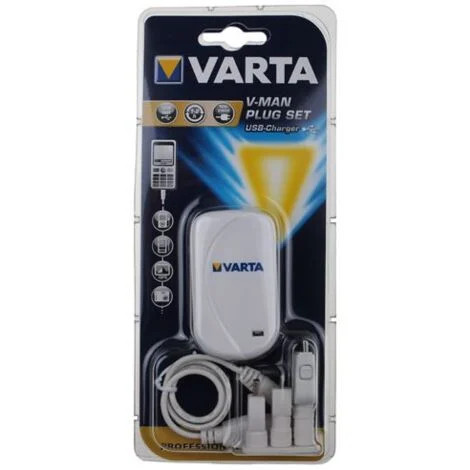 VARTA 57057201401 Professional V-Man USB hálózati töltő három cserélhető csatlakozóval