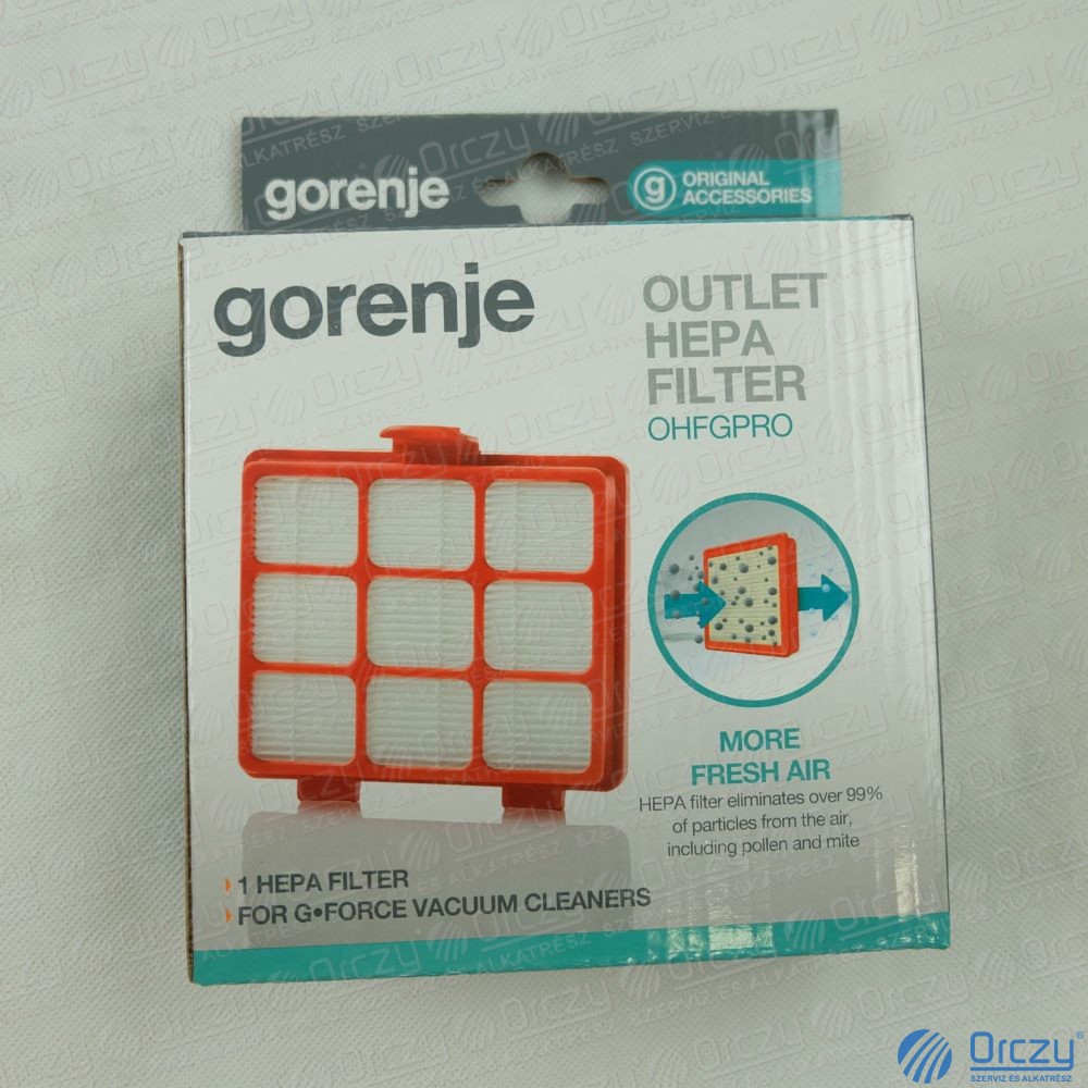 Gorenje kimeneti HEPA porszívószűrő, OHFGFPRO gyári szűrőbetét
