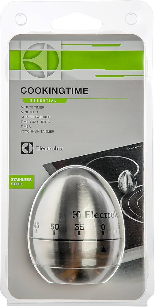 Electrolux tojás alakú mechanikus konyhai időzítő, szatén fém