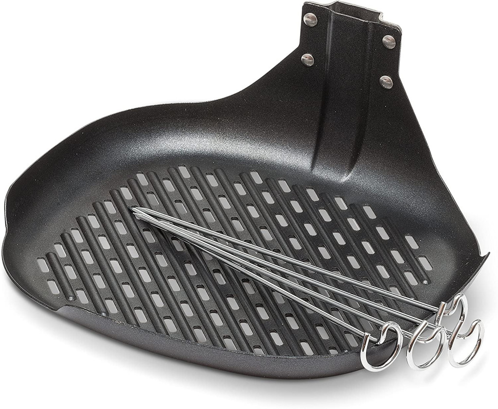 Philips HD9941/00 grillkészlet grillserpenyővel és négy fém nyárssal Airfryer sütőhöz