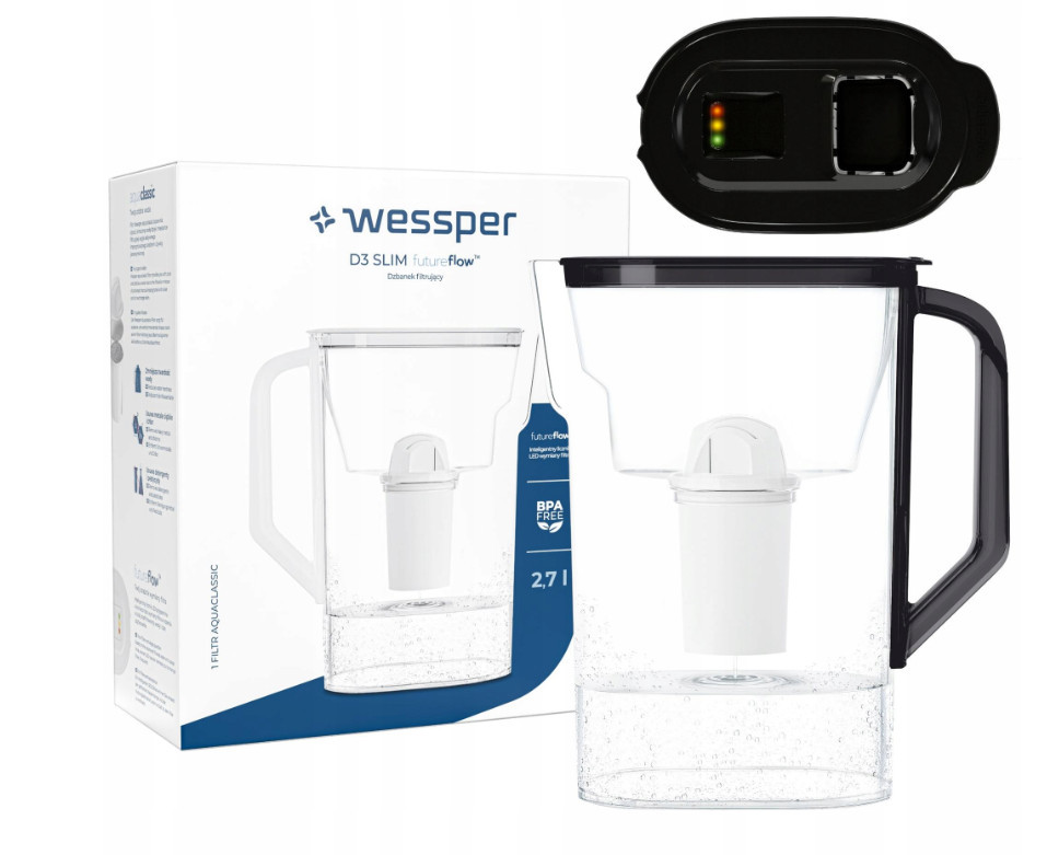 Wessper WES206-FF-BK vízszűrő rendszer vízszűrő kancsó